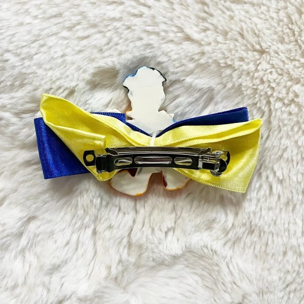 🔮 5/$25 Disney Vintage Hand Painted Donald Duck Hair‎ Barrette